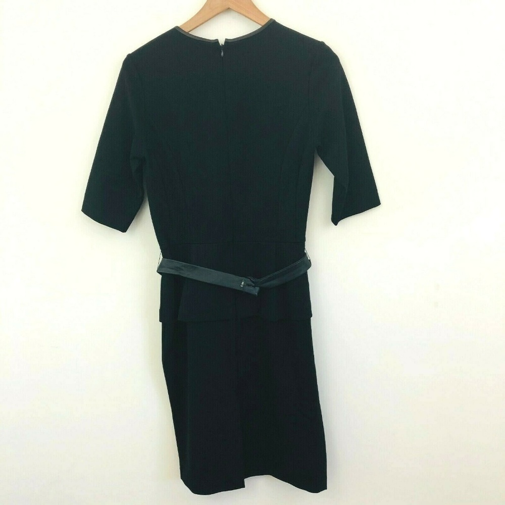 Raoul Solid Black Peplum Lydia Dress 8 - Picture 4 of 5